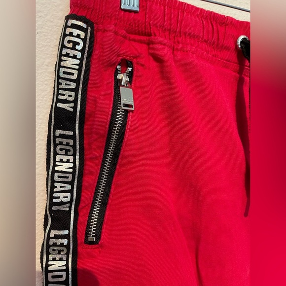Switch Remarkable Red Mens Joggers Streetwear Skater Logo Zip Billionaire Club M - Picture 4 of 15